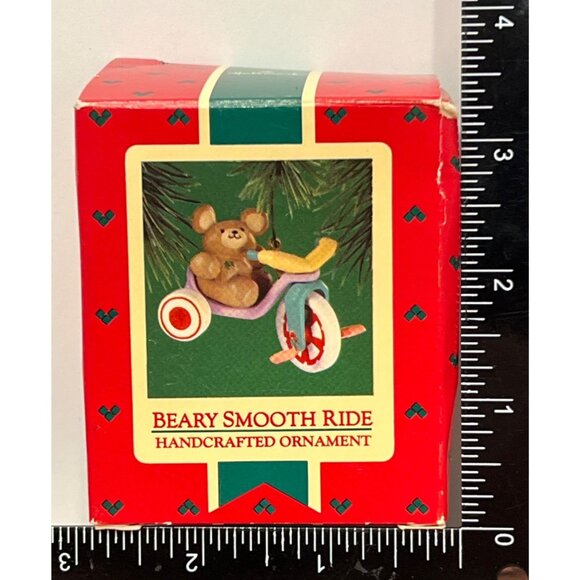 Hallmark Other - 1985 HALLMARK KEEPSAKE ORNAMENT QX480-5 BEARY SMOOTH RIDE TRICYCLE TEDDY BEAR